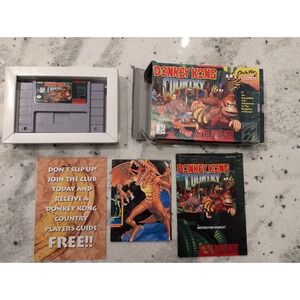 Donkey Kong Country SNES (Super Nintendo, 1994) CIB w/ Box & Manual & Inserts